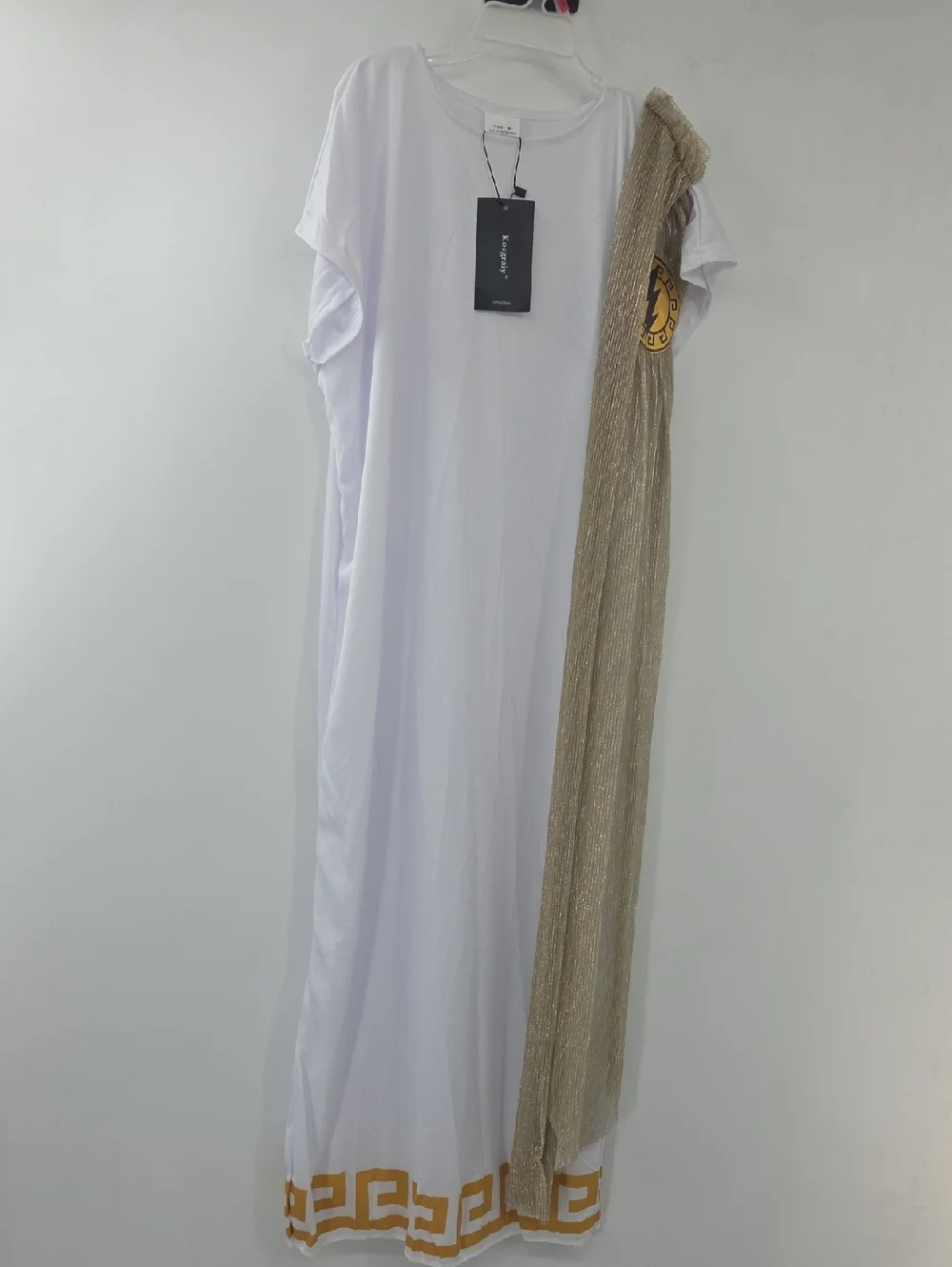 Child Greek Goddess Costume with Gold Trim (Wig Not Inclded)